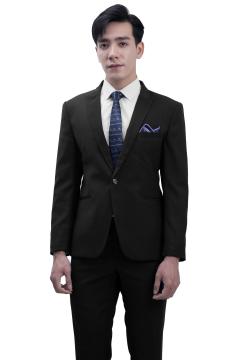 Bộ Suit Đen Dày Vengoc Một Nút TGS146